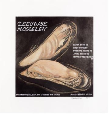 Jacques Charlier, 'Moules de Zélande', orig. lithographie co