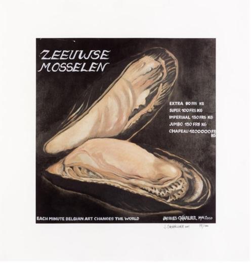 Jacques Charlier, 'Moules de Zélande', orig. lithographie co, Antiquités & Art, Art | Lithographies & Sérigraphies, Enlèvement ou Envoi