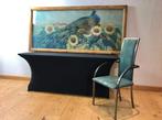 XL Ingelijste Aquarelle met Pauw (215 cm L !!), Ophalen
