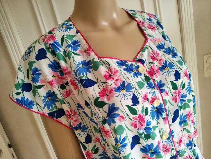 Vintage zomer jurk met bloemen, Kleding | Dames, Jurken, Zo goed als nieuw, Maat 36 (S), Onder de knie, Ophalen of Verzenden