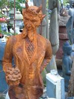 Roestig gietijzeren beeld van sater of duivel, Tuin en Terras, Tuinbeelden, Ophalen, Nieuw, Metaal, Overige typen