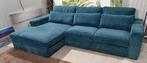 Prachtige turquoise ribstof hoeksalon (bezorgoptie), Huis en Inrichting, Zetels | Zetels, 250 tot 300 cm, Hoekbank, Ophalen of Verzenden