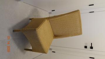 4 Stoelen Lloyd Loom, Huis en Inrichting, Stoelen, Ophalen, Bruin, Riet of Rotan, Zo goed als nieuw