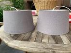2 identieke lampenkappen (plafond), Huis en Inrichting, Lampen | Lampenkappen, Ophalen of Verzenden, Nieuw, Grijs, Rond