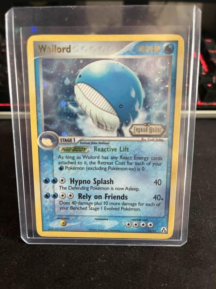 Pokémon Wailord Legend Maker, Hobby en Vrije tijd, Verzamelkaartspellen | Pokémon, Gebruikt, Losse kaart, Foil, Ophalen of Verzenden