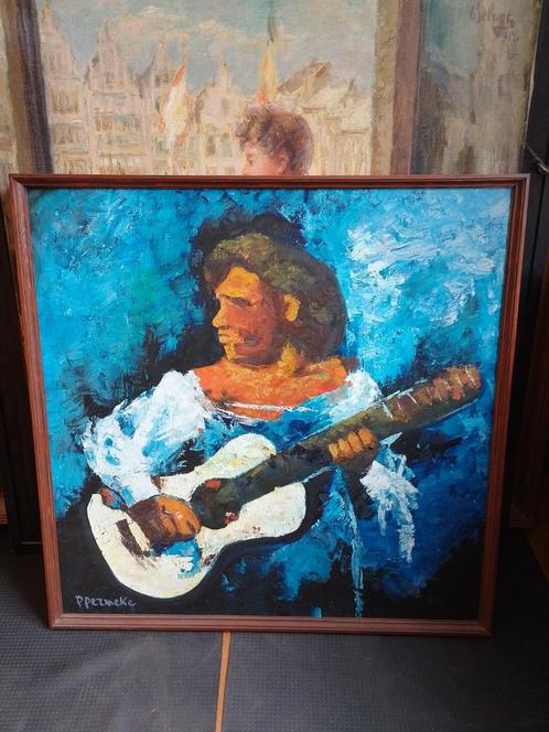 Paul Permeke  1918 - 1990   Gitarist, Antiek en Kunst, Kunst | Schilderijen | Klassiek, Verzenden