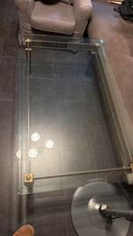 Table en verre et fer forgé, Maison & Meubles, Enlèvement, Utilisé, Verre