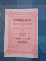 Boeykens Reizen, part de 2500 f, Timbres & Monnaies, Actions & Titres, Action, Enlèvement ou Envoi