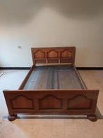 Retro eikenhouten bed, Ophalen, Zo goed als nieuw