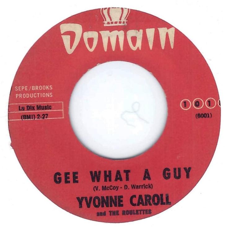 Yvonne Caroll And The Roulettes – Gee What A Guy, Cd's en Dvd's, Vinyl Singles, Gebruikt, Single, R&B en Soul, 7 inch, Ophalen of Verzenden