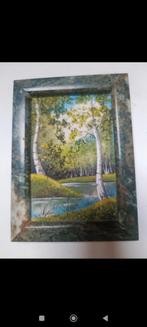 Tableau en marbre peint avec de la poudre en marbre et de l', Enlèvement ou Envoi