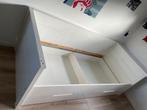 Kajuitbed met 2 lades 90x200 wit, Ophalen, Strak, 90 cm, Eenpersoons