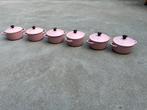 6 le creuset mini cocotte round strawberry pink, Ophalen, Nieuw, Overige materialen, Kookpan of Snelkookpan