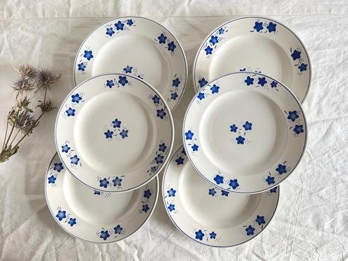 Lot de 6 assiettes plates Boch Mercure bleu, Antiquités & Art, Antiquités | Services (vaisselle) pièces, Enlèvement ou Envoi