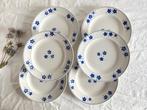 Lot de 6 assiettes plates Boch Mercure bleu, Enlèvement ou Envoi