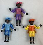 Zwarte Piet Sinterklaas 3 figuren set plastic Jamin vintage, Diversen, Verzenden, Zo goed als nieuw