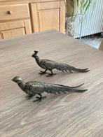 Een paar zeer mooi verzilverde pauwenbeeldjes., Ophalen of Verzenden