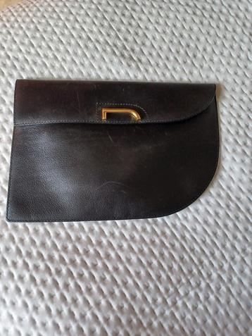 DELVAUX Vintage zwarte buideltas met logo beschikbaar voor biedingen