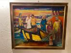 ‘Vissers bij het meer’ van Godfried Theunynck, Antiek en Kunst, Kunst | Schilderijen | Modern, Ophalen