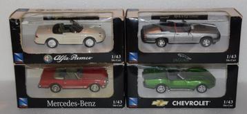 Alfa/Corvette/Jaguar/Mercedes Schaal 1/43 beschikbaar voor biedingen