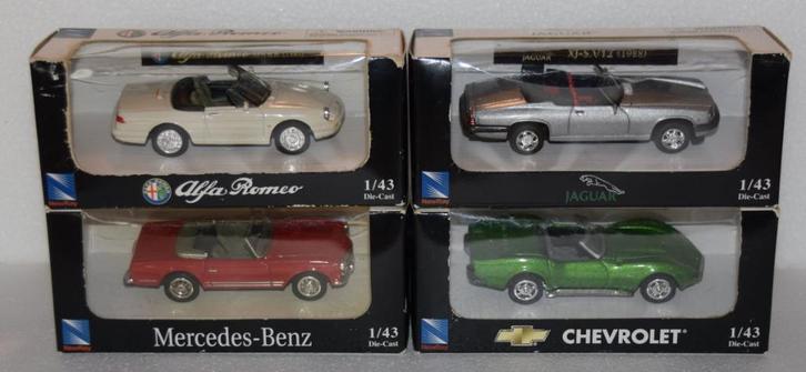 Alfa/Corvette/Jaguar/Mercedes Schaal 1/43, Hobby en Vrije tijd, Modelauto's | 1:43, Nieuw, Auto, Overige merken, Ophalen of Verzenden