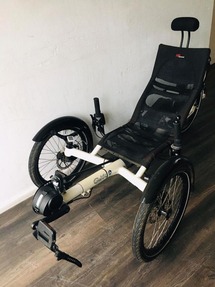 E- Ligfiets/Driewieler: HP Velotechnik Gekko opvouwbaar, Fietsen en Brommers, Fietsen | Ligfietsen, Zo goed als nieuw, Ophalen of Verzenden