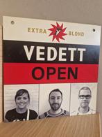 Bord Open/Gesloten VEDETT, Ophalen of Verzenden, Gebruikt, Reclamebord, Plaat of Schild, Overige merken
