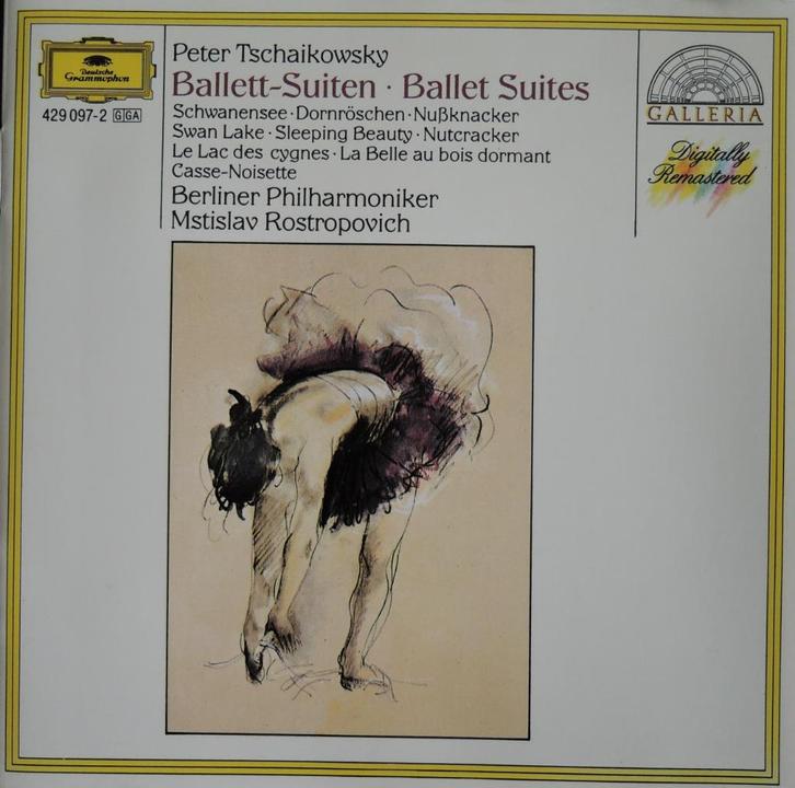 Balletsuiten/Tschaikowsky - Berliner Philharm / Rostropovich, Cd's en Dvd's, Cd's | Klassiek, Zo goed als nieuw, Orkest of Ballet