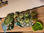 Le Creuset Set 14st grote stoofpotje 6 mini 4 mok, Ophalen of Verzenden, Gietijzer