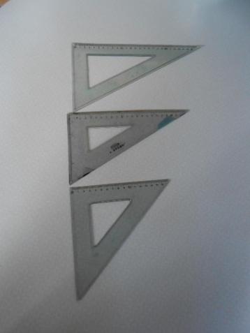 triangle de dessin en plastique transparent 