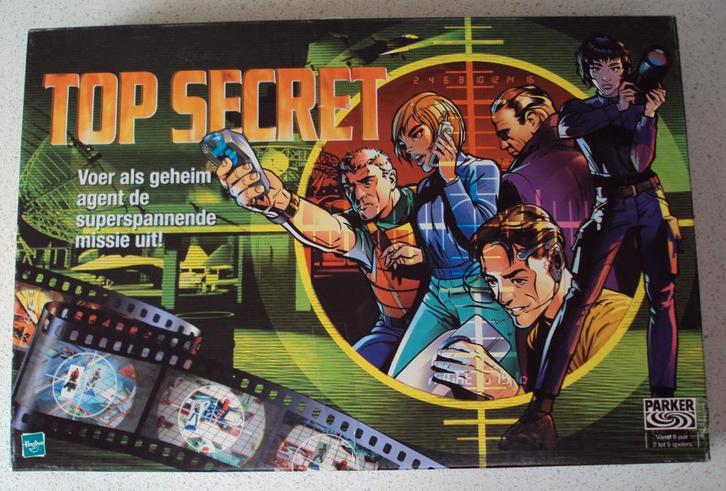 TOP SECRET van Parker Games als Nieuw !, Hobby en Vrije tijd, Gezelschapsspellen | Bordspellen, Zo goed als nieuw, Een of twee spelers