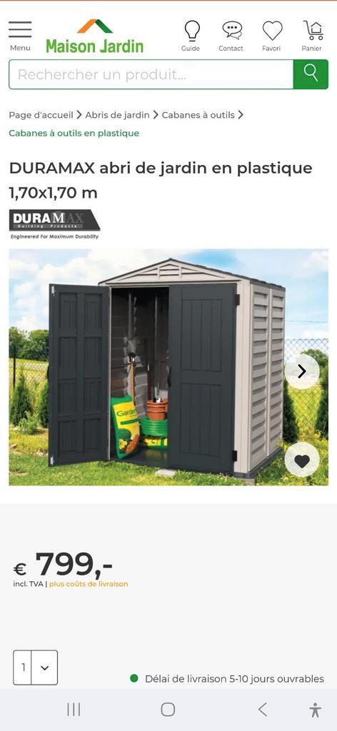 Duramax tuinhuisje, PVC, nieuw, Tuin en Terras, Bergingen en Tuinkasten, Nieuw, Metaal, Ophalen
