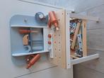Werkbank en toebehoren. merk Tryco. Gebruikssporen., Kinderen en Baby's, Speelgoed | Houten speelgoed, Ophalen, Gebruikt