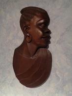 Antiek gesculpteerde hoofden in hard hout van 1950, Antiek en Kunst, Kunst | Beelden en Houtsnijwerken, Ophalen of Verzenden