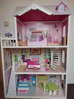 Groot poppenhuis met meubels, Kinderen en Baby's, Speelgoed | Poppenhuizen, Ophalen, Zo goed als nieuw, Poppenhuis