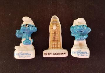 Lot 3 fèves Schtroumpfs Big Ben Angleterre beschikbaar voor biedingen