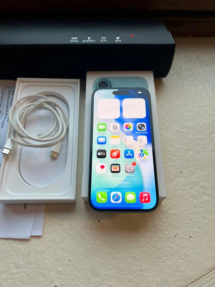 Iphone 16 128GO, comme neuf, batterie 100%, Télécoms, Téléphonie mobile | Apple iPhone, Comme neuf, iPhone 16, Vert, Enlèvement ou Envoi