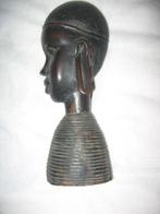 Houten Beeld Afrikaanse vrouw 23 x 6 cm, Antiek en Kunst, Kunst | Beelden en Houtsnijwerken, Ophalen of Verzenden
