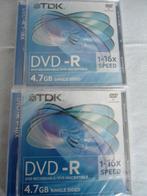 2 DVD- 4.7 GB Single Sided TDK-1-16X Speed neufs, Ophalen of Verzenden, Nieuw, Dvd