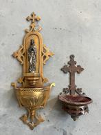 2 antieke wijwatervaten, Antiek en Kunst, Antiek | Religieuze voorwerpen, Ophalen of Verzenden