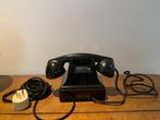 Vintage retro zwart werkend telefoontoestel met mooi geluid, Telecommunicatie, Ophalen of Verzenden, Zo goed als nieuw, Met draaischijf