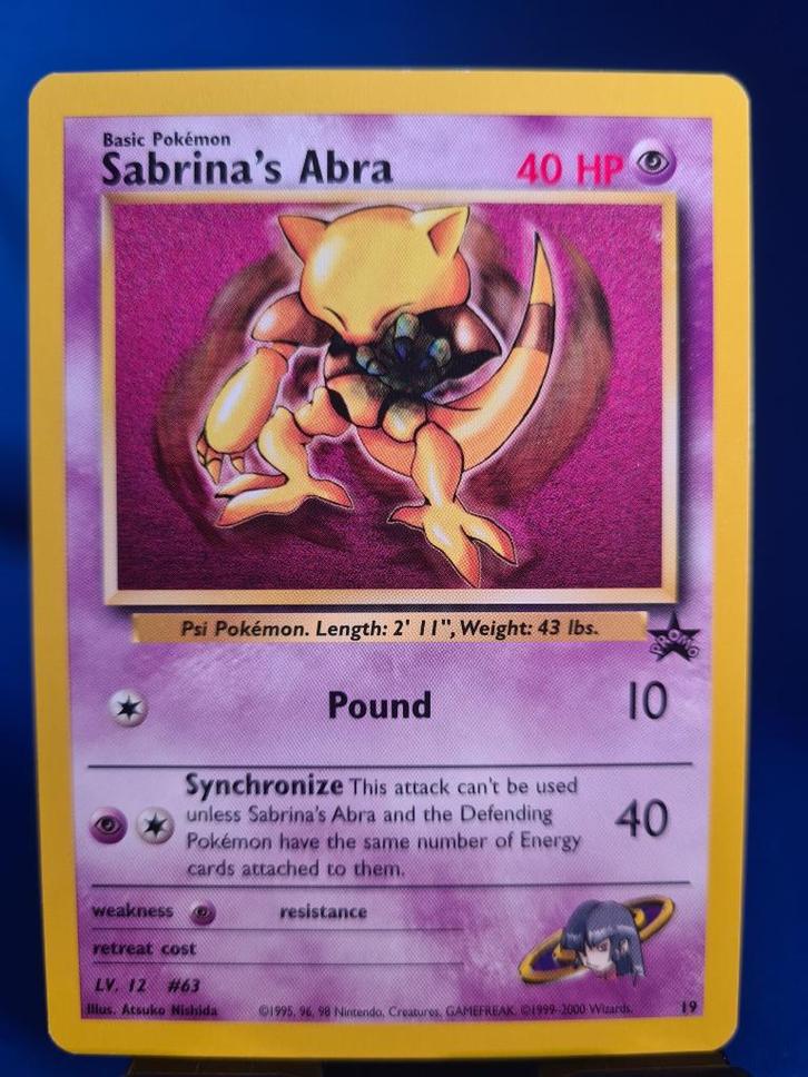 Sabrina's Abra 19/53 - Wizards Black Star Promos, Hobby en Vrije tijd, Verzamelkaartspellen | Pokémon, Gebruikt, Verzenden