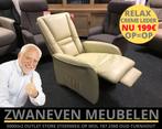 TOPAANBIEDING nieuwe relaxfauteuil in echt leder, Enlèvement, Neuf, Tissus