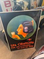 emaille reclame bord spa orangina, Ophalen, Nieuw, Reclamebord