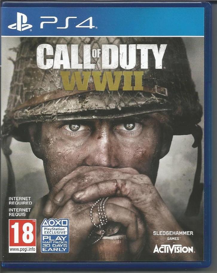 PS4 Call of Duty WWII-game, in perfecte staat, Games en Spelcomputers, Games | Sony PlayStation 4, Zo goed als nieuw, Vechten