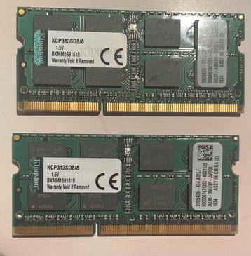 16 GB ram modules (2 x 8 GB) - 1600 mhz. 