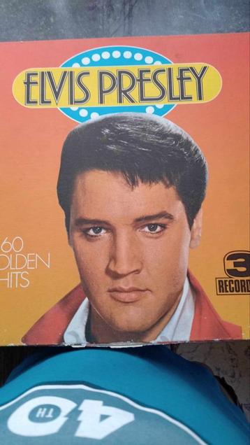 Elvis lp, 60 golden hits, 3 lp box, Duitse persing., Enlèvement ou Envoi, Utilisé, 12 pouces, Rock and Roll