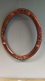 Joli encadrement ancien oval en bois peint rosé gold cuivré, Antiquités & Art, Enlèvement