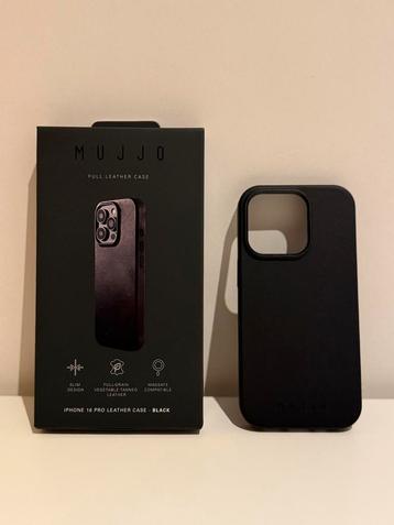 Mujjo full leather case zwart - iphone 16 pro beschikbaar voor biedingen