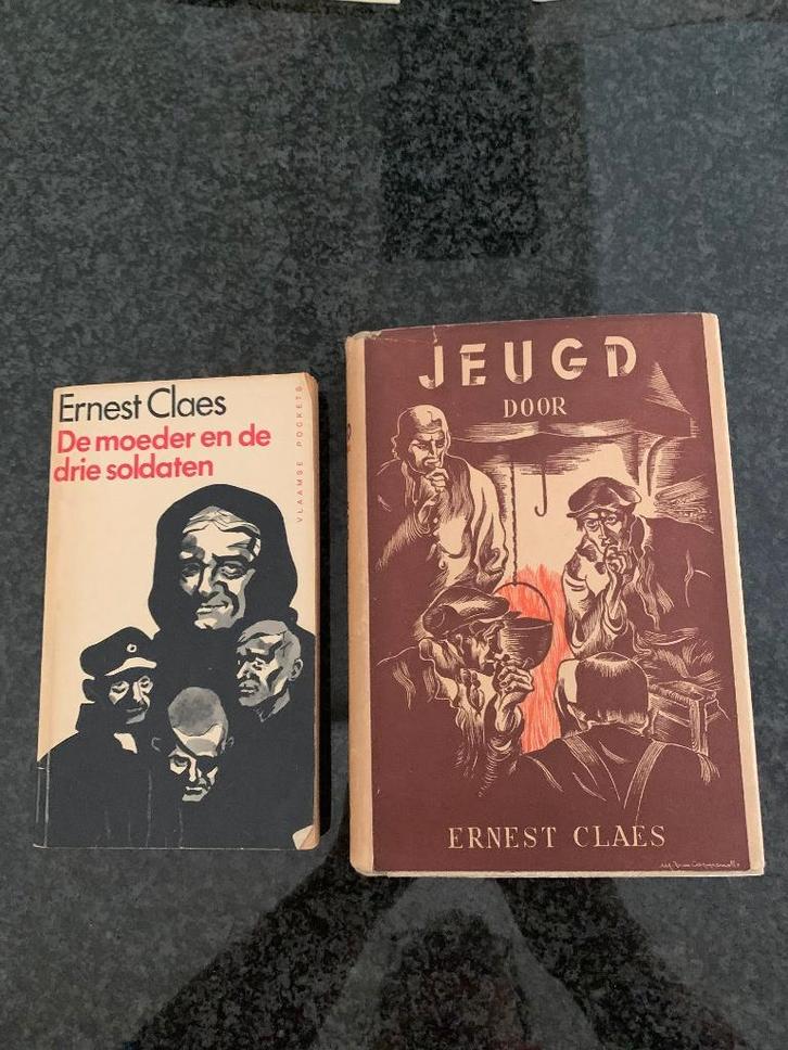 2 boeken van Ernest Claes: jeugd- moeder en de drie soldaten, Boeken, Literatuur, Gelezen, België, Ophalen of Verzenden